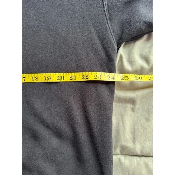 Aerie MED Oversized Sweatshirt Laced Neck Black Relaxed Fit Sporty Lounge‎ Comfy - Picture 10 of 11